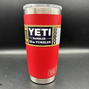 *NEW* YETI Rambler 20oz Stainless Steel Tumbler - Red w/Magslider Lid